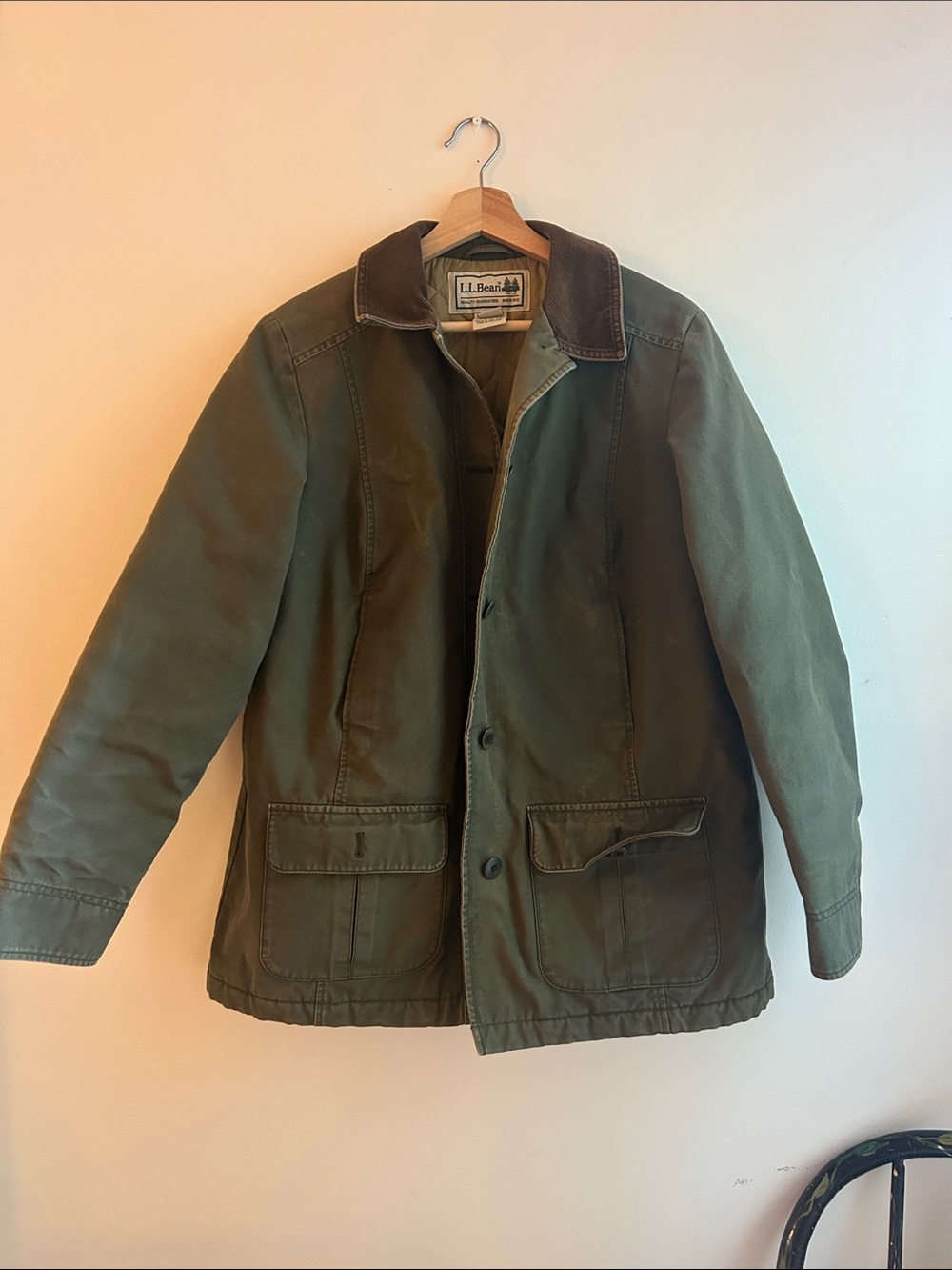 LL BEAN insulated chore coat small
